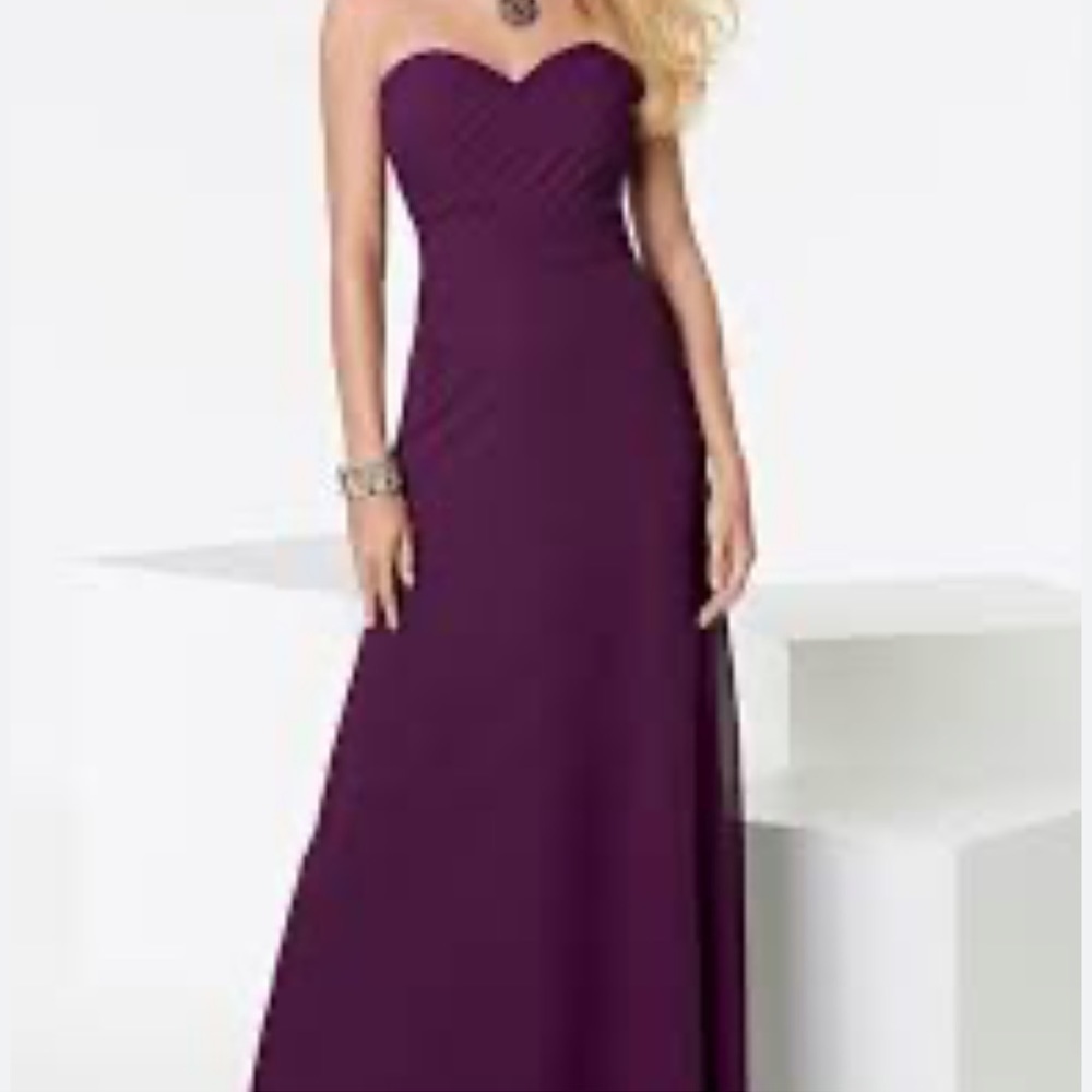 Dineh’s Collection Plum sweetheart strapless long dress formal gown Sz 14‎